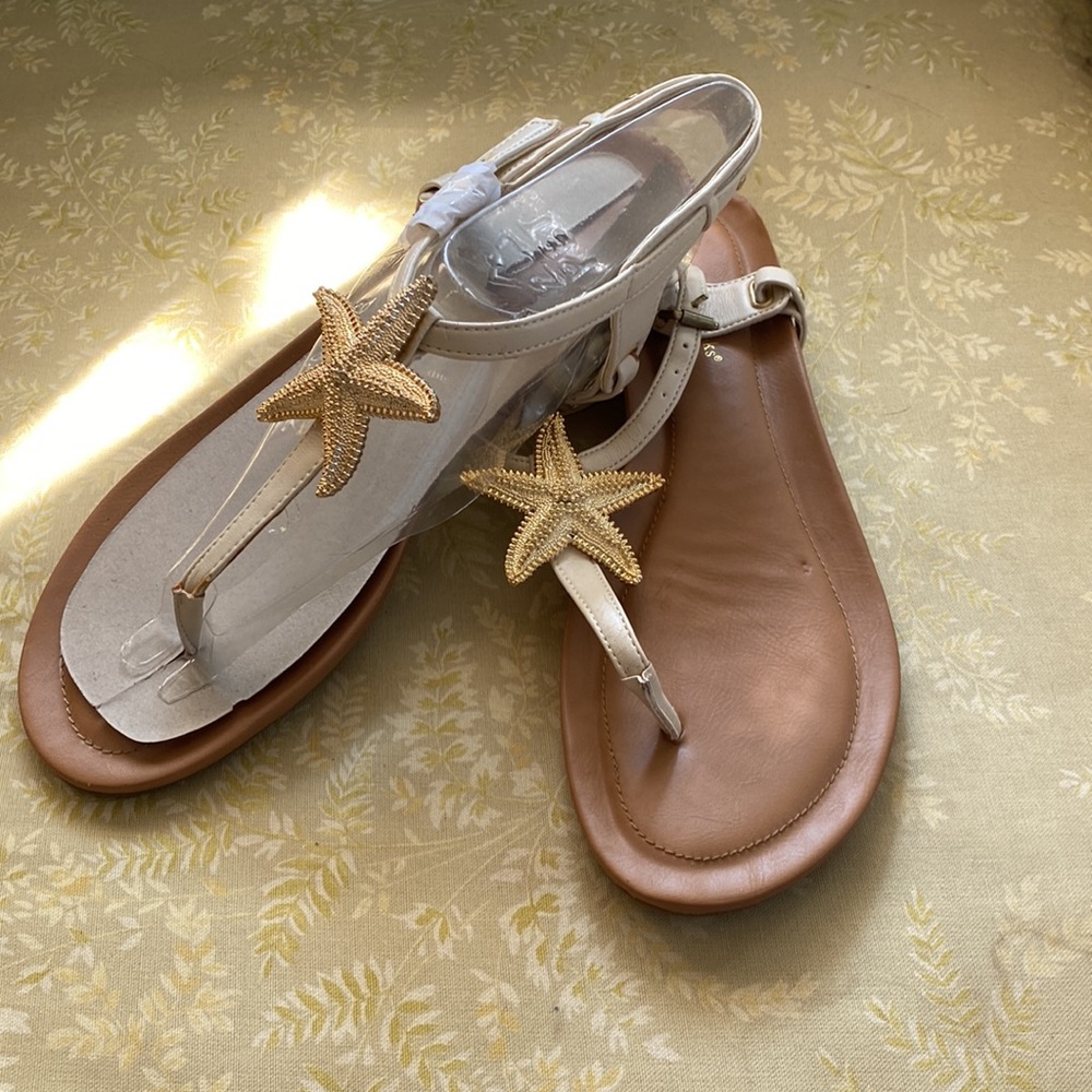 Christopher & Banks sandals with lovely starfish.  New with tags.  Sized 10w.